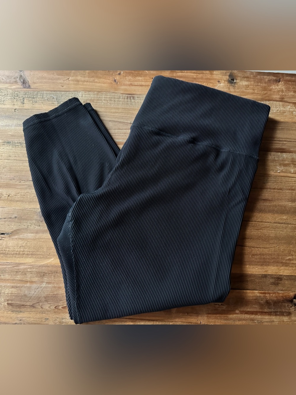 Athleta Black Elation Rib Tights